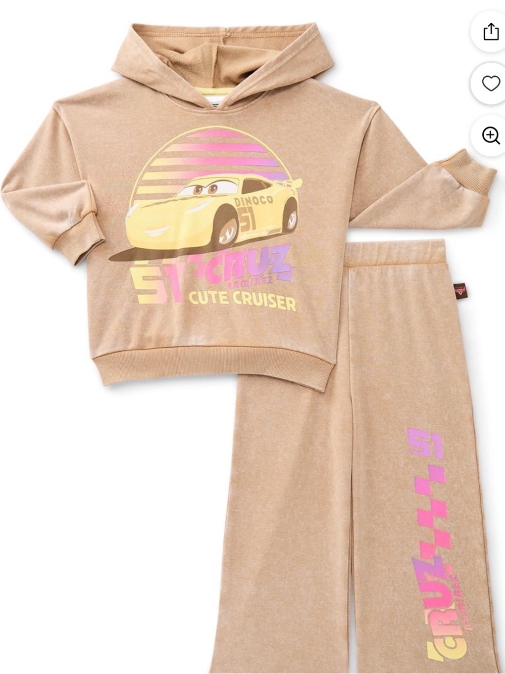 NWT Pixar Cars 18M Baby Girls' Graphic Hoodie and Matching Sweatpants